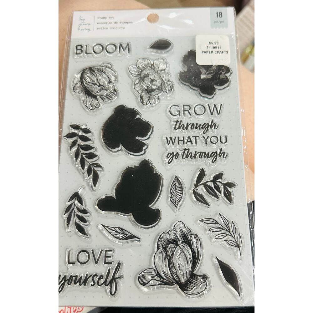American Crafts- Hip Stamp Hooray 18 pcs
